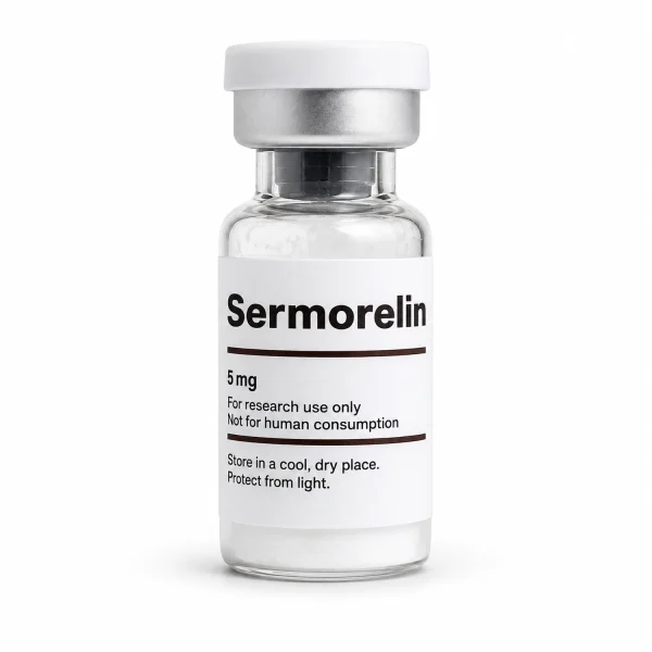 Sermorelin 5mg research peptide vial
