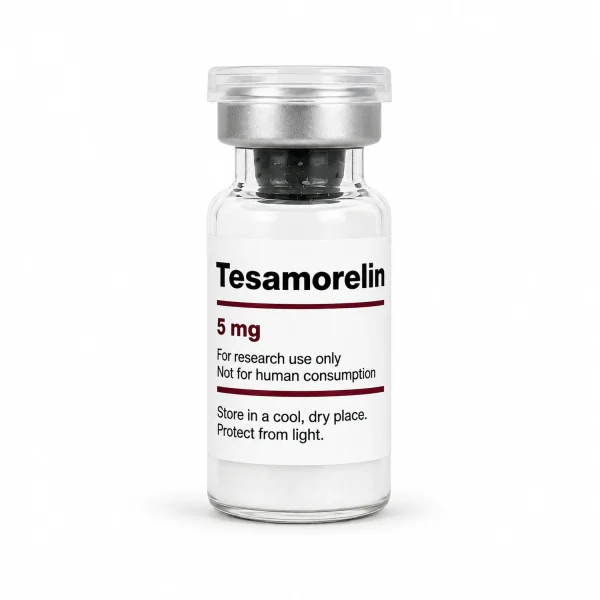 Tesamorelin 5mg research peptide vial